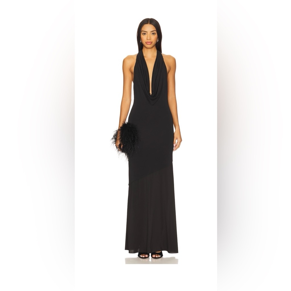 Alice + Olivia Black Asymmetrical Dress